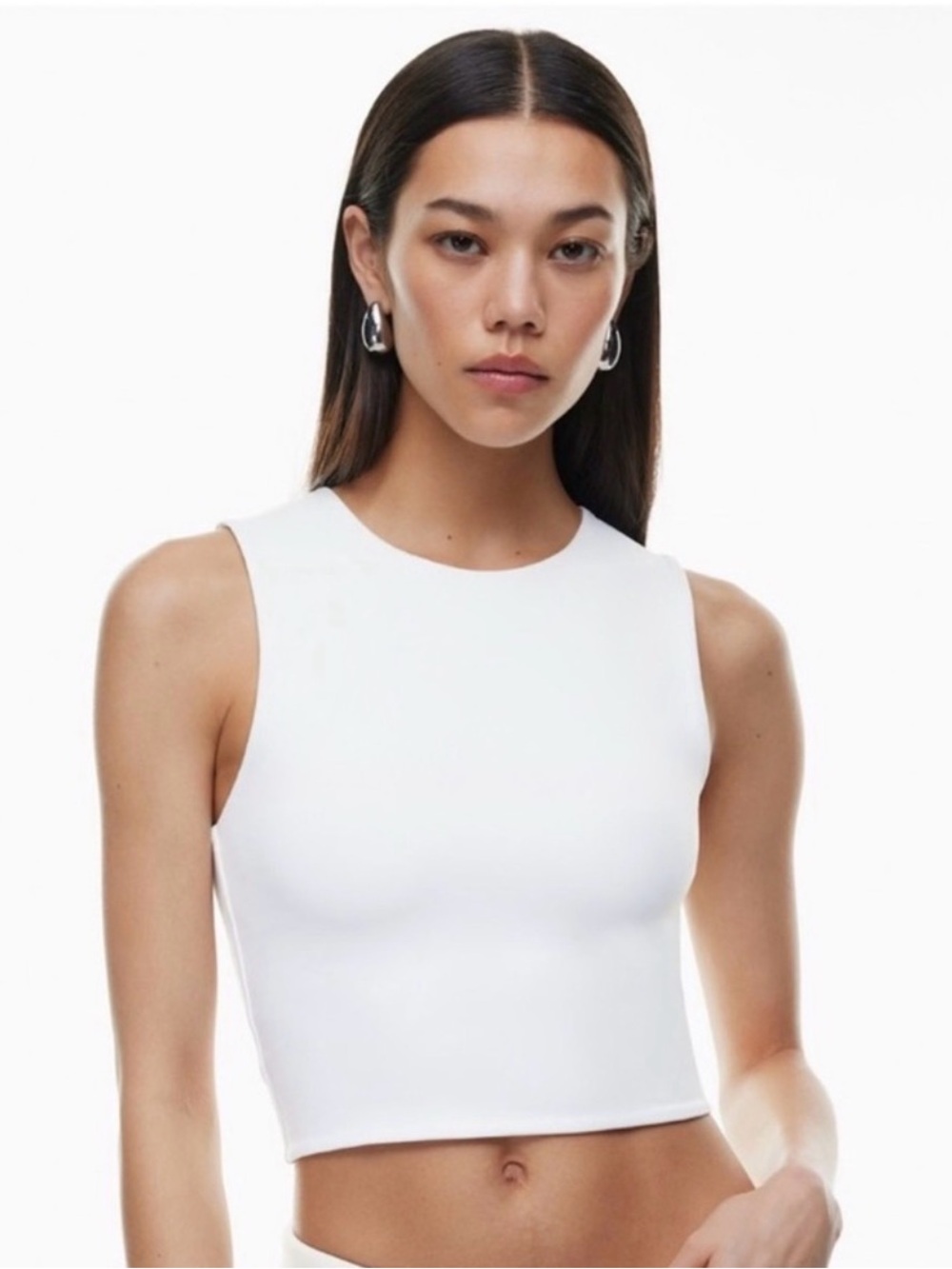 Aritzia Babaton Contour Muscle Tank in White